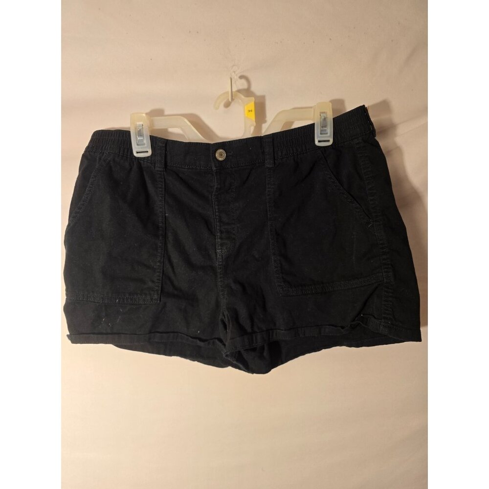 Thereabouts Girls‎ Plus Size 2XL 20.5 Black  Shorts Elastic Waist Cargo 2X Indie